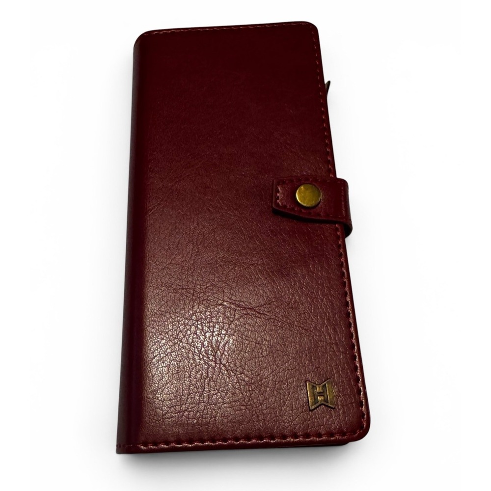 MEGSHI Google Pixel 8 Pro Wallet Case Red Detachable Wristlet